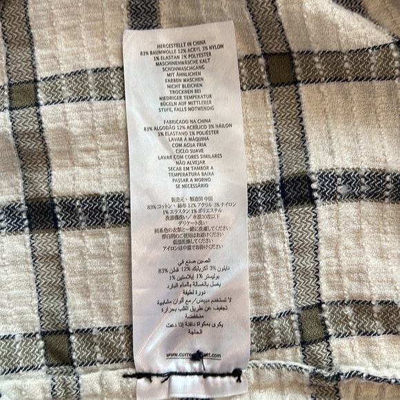 CURRENT ELLIOT Perfect Shirt in Gable Green Woodland Textured Plaid Shirt Size 1 - Picture 10 of 15